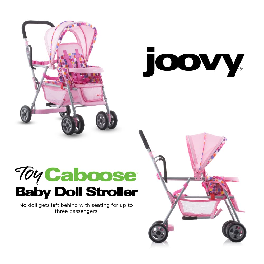 Triple Doll Stroller with Reclining Seat and Canopy