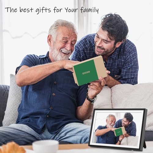 QOCEN Frameo 10.1 inch Digital Picture Frame, Smart WiFi Digital Photo Frame with 32G Memory, HD Touch Screen, Auto-Rotate, Slideshow, Easy Setup, Share Photos and Videos Anywhere