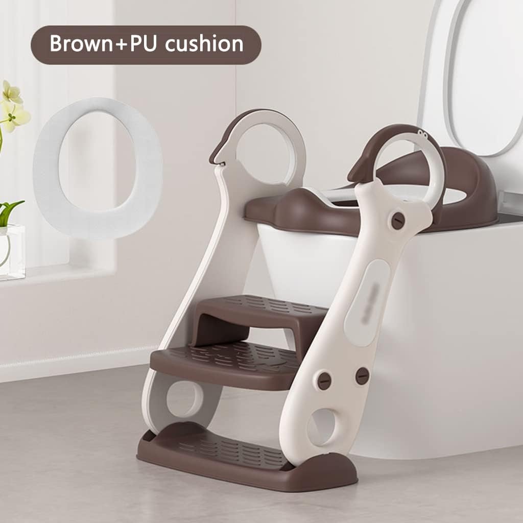 Ladder Steps Cute Penguin Potty Training Seat with Armrests
