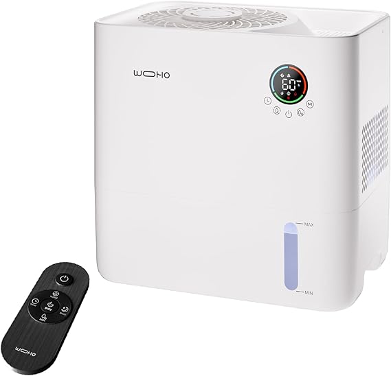 Evaporative Humidifier for Bedroom, 2.11Gal/8L Quiet Humidifiers Large Room