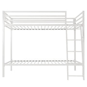 Loft Bunk Bed Twin Over Twin Size with Ladder and Guardrai