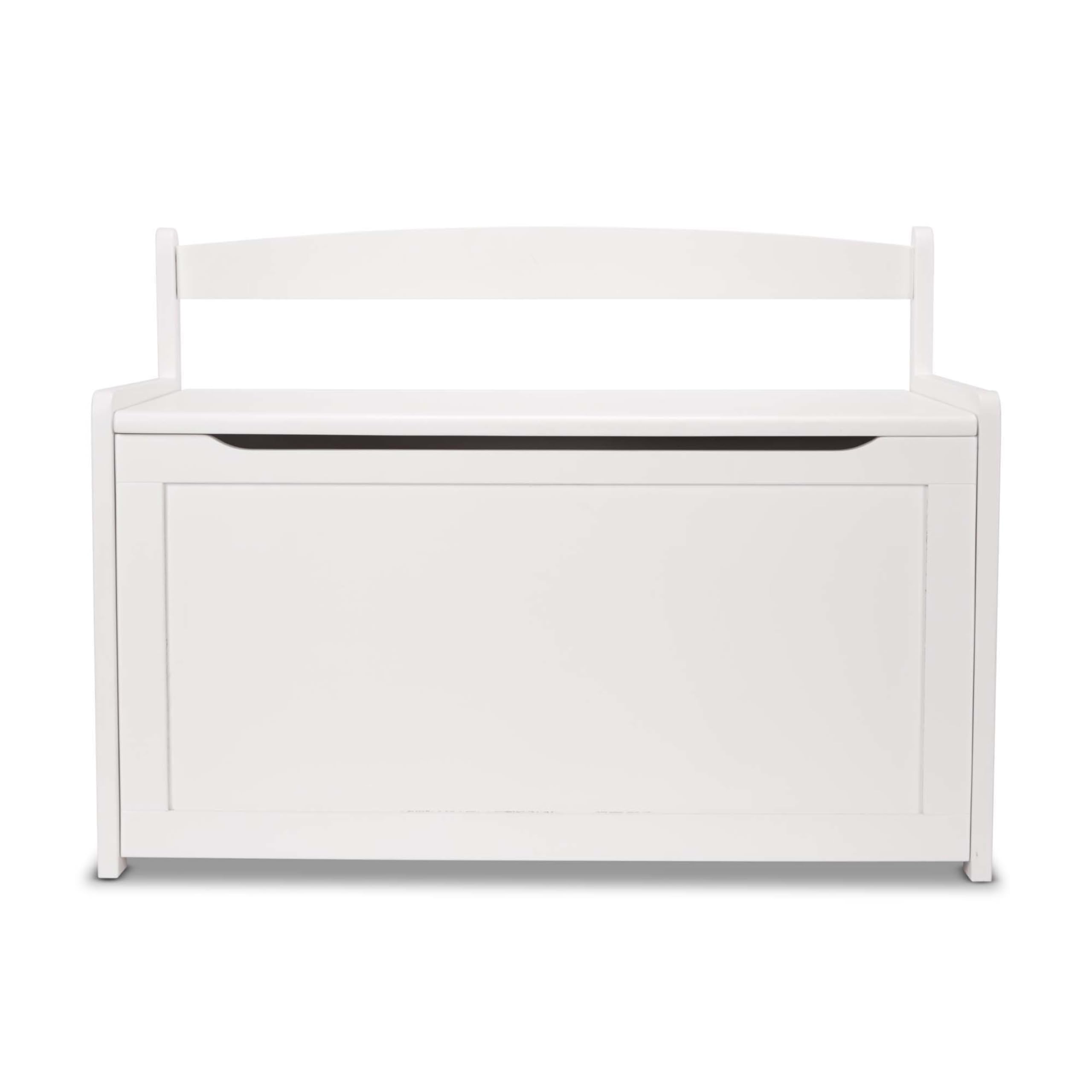 Melissa & Doug Wooden Toy Chest - White Furniture for Playroom Kids Toy Box, Wooden Box Storage Organizer, Children's Furniture Chest