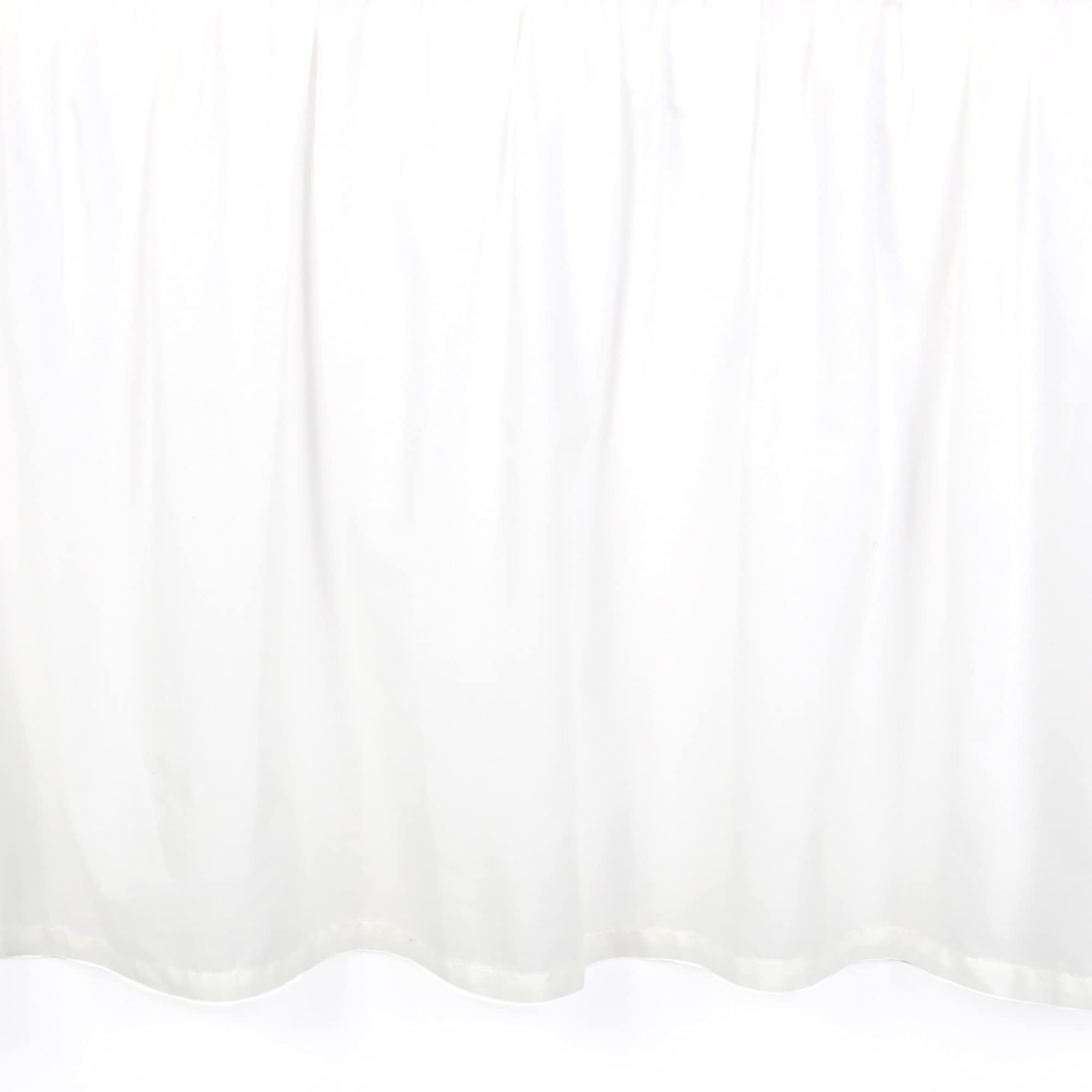 White Cotton Voile Ruffled Crib Skirt 16 Inch Drop
