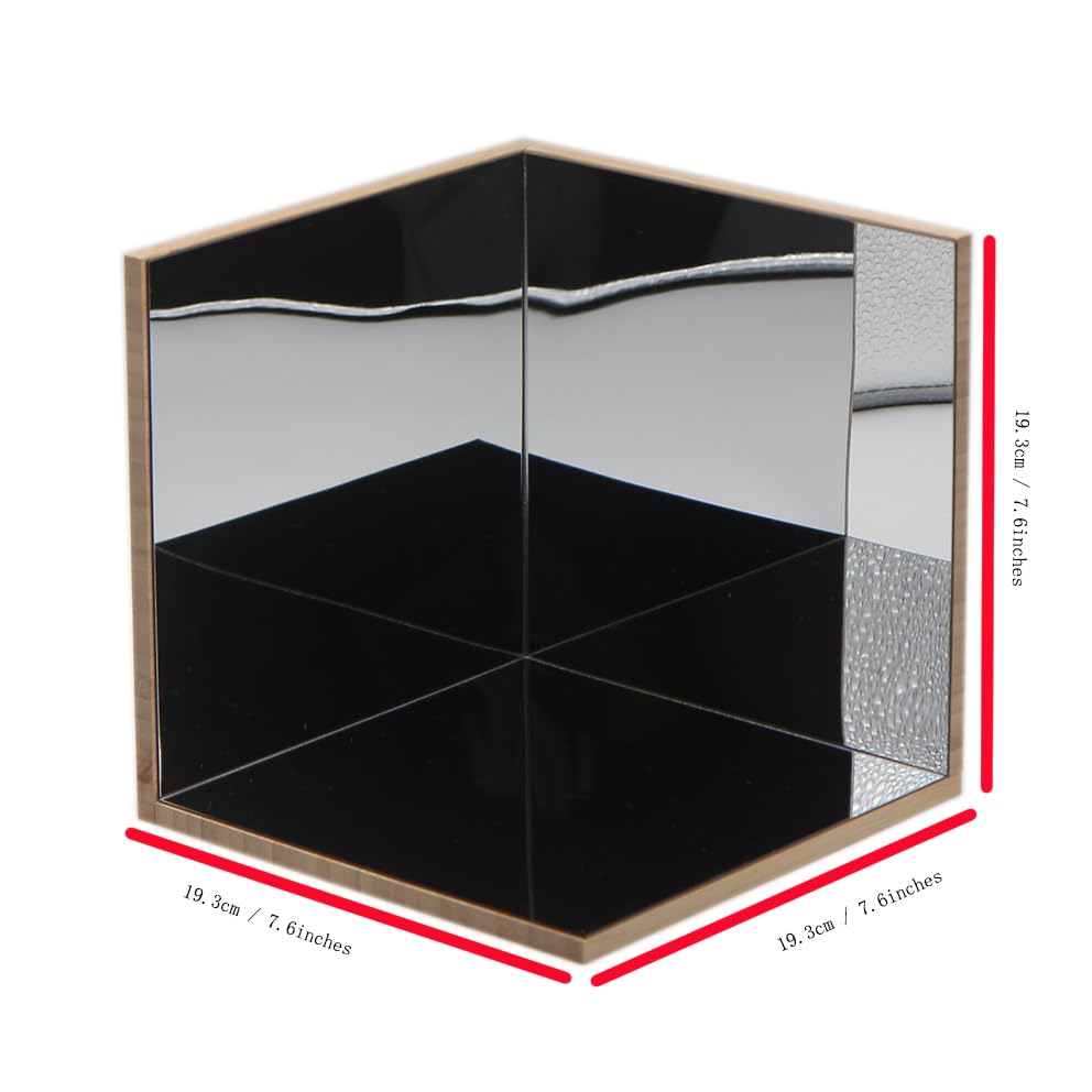 Corner Mirror Made from Wooden Bamboo Board & Unbreakable