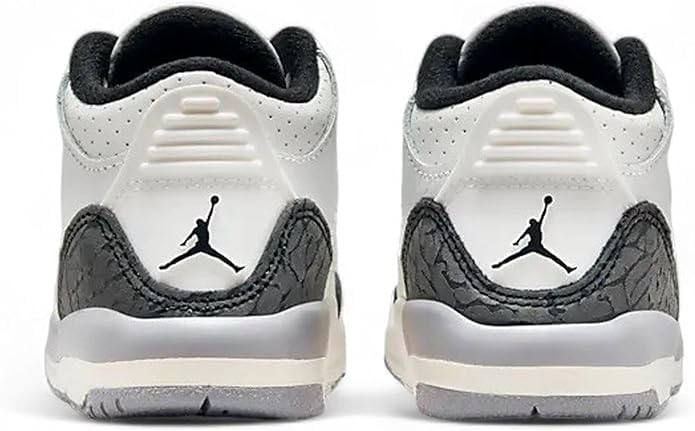 Jordan Toddler's 3 Retro Cement Grey Summit White/Fire Red (DM0968 106) - 7