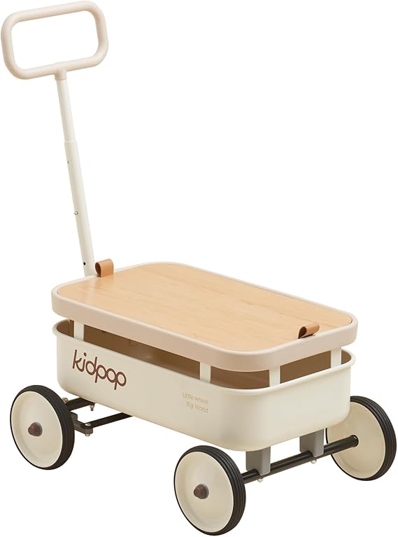PULA-Wild 3-in-1 Kids' Pull-Along Wagon Toddlers Push Walker for 2.5-8