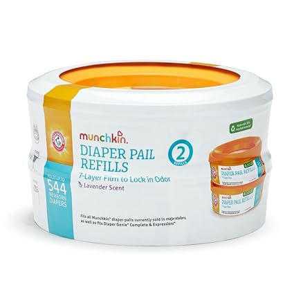 Arm & Hammer Diaper Pail Refill Rings, Holds up to 2,176 Newborn Diapers