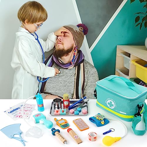 for Kids, 34 Pcs Pretend Playset for Toddlers, Doctor kit for Toddlers