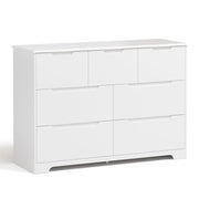 7 Drawer Dresser, 48" Wide Wood Chest of Drawers for Bedroom