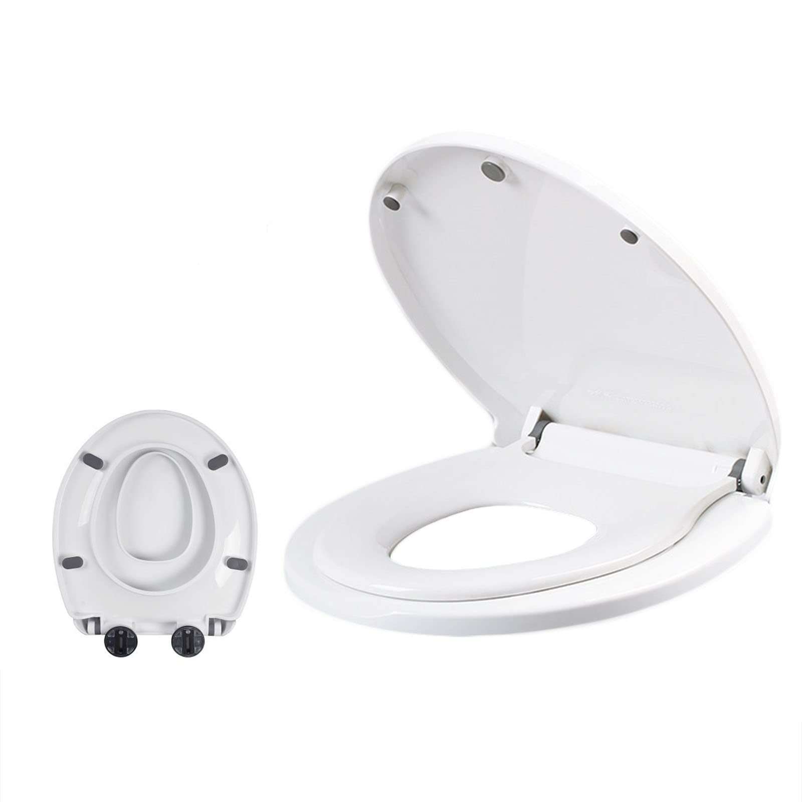 Round Toilet Seat with Built in Potty Training Seat, Round Toilet Seats Soft