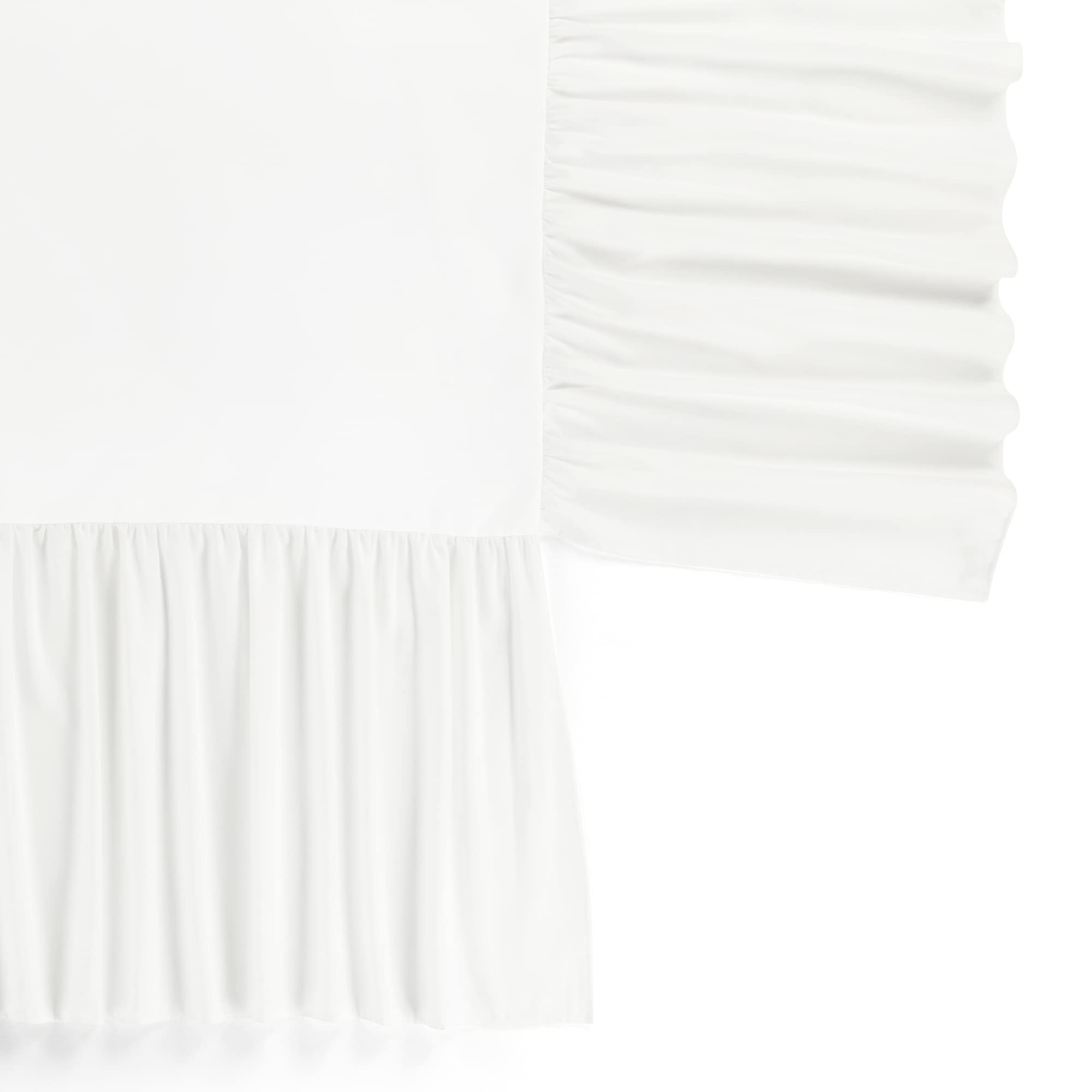 White Ruffle Crib Skirt 16 Inch Drop