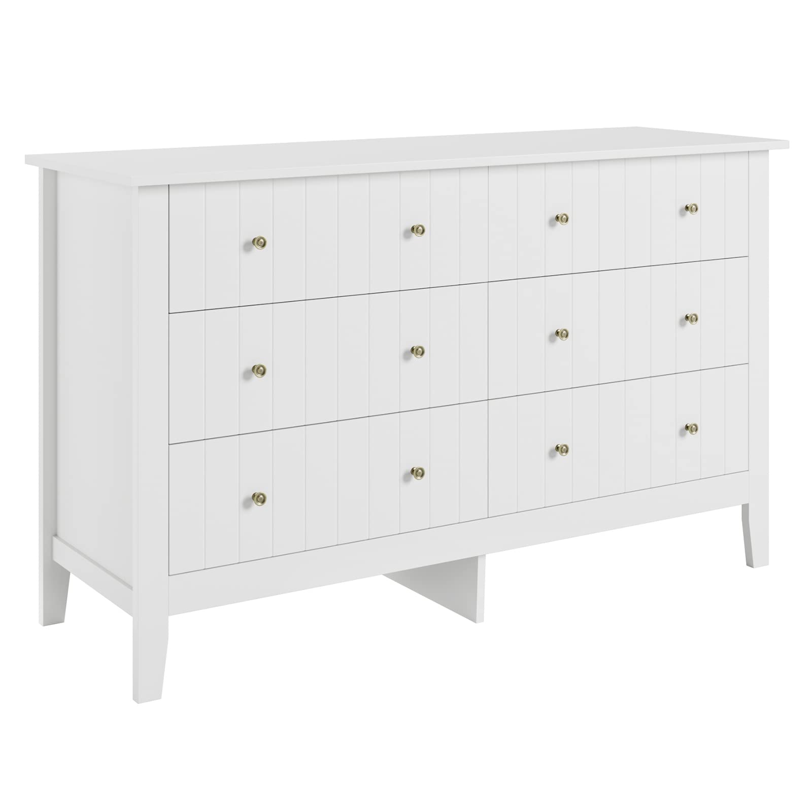 Dresser, Chest of Drawers, Modern 6 Drawer Double Dressers