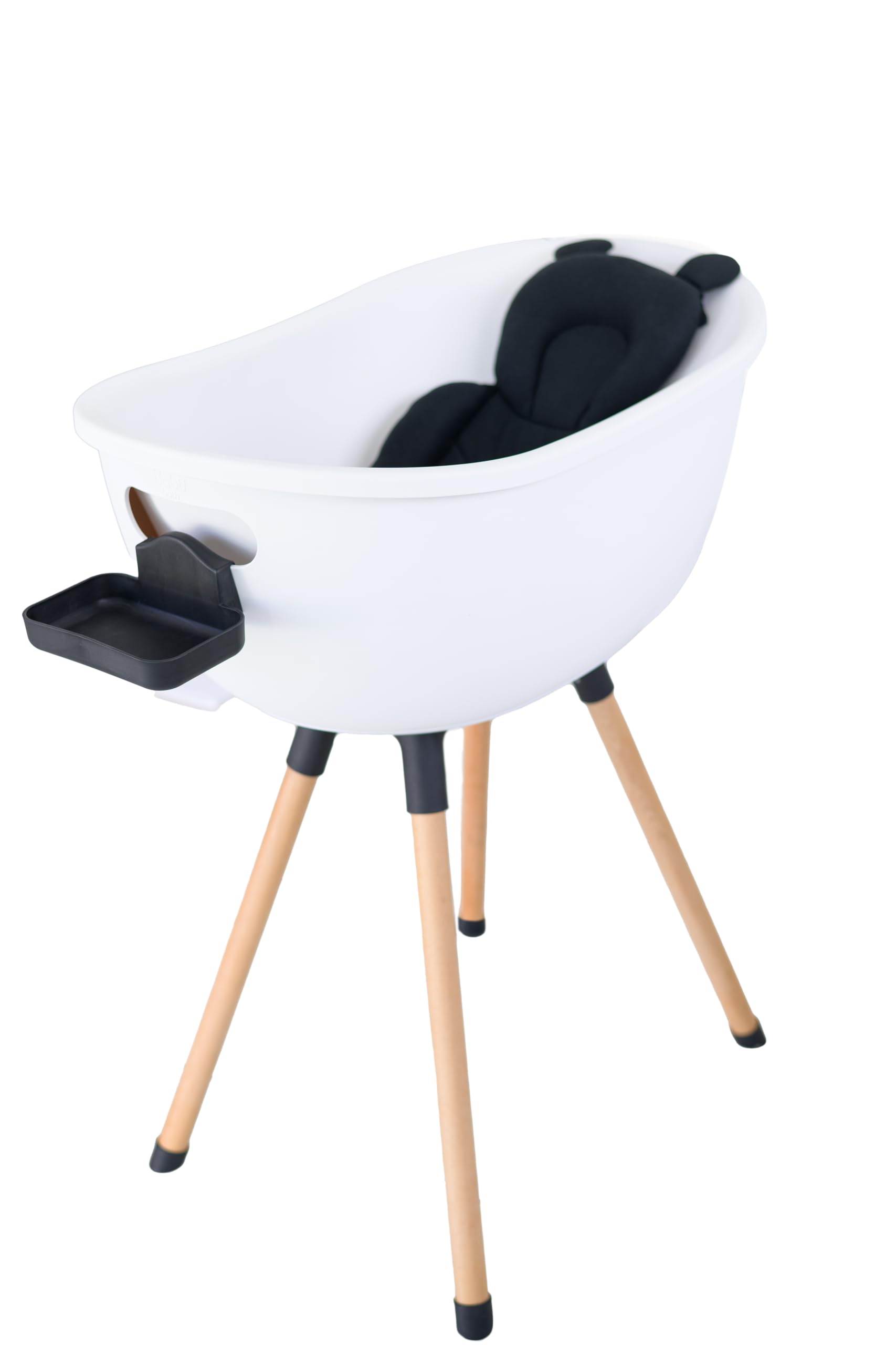 Luxury Standing Baby Bathtub, 3-Stage Convertible with Wooden