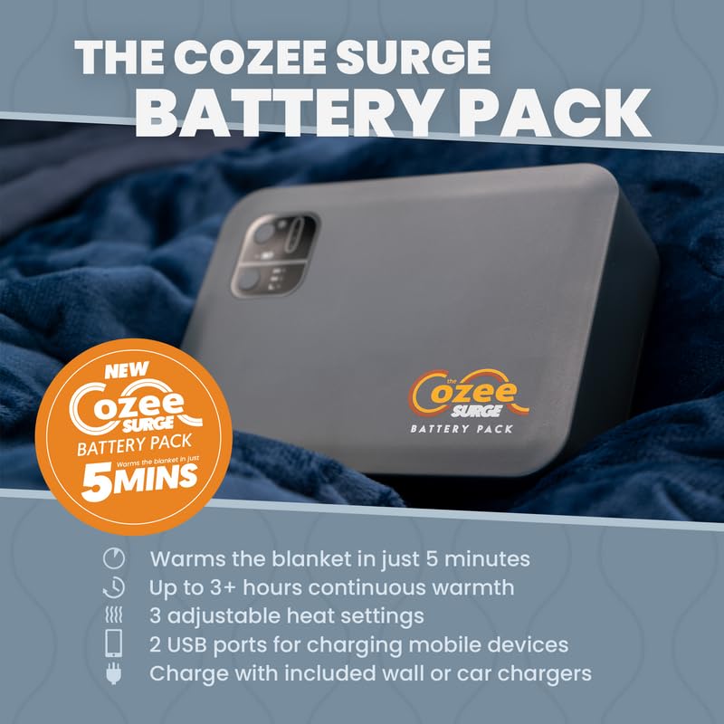 Battery Powered Heated Blanket 60x60