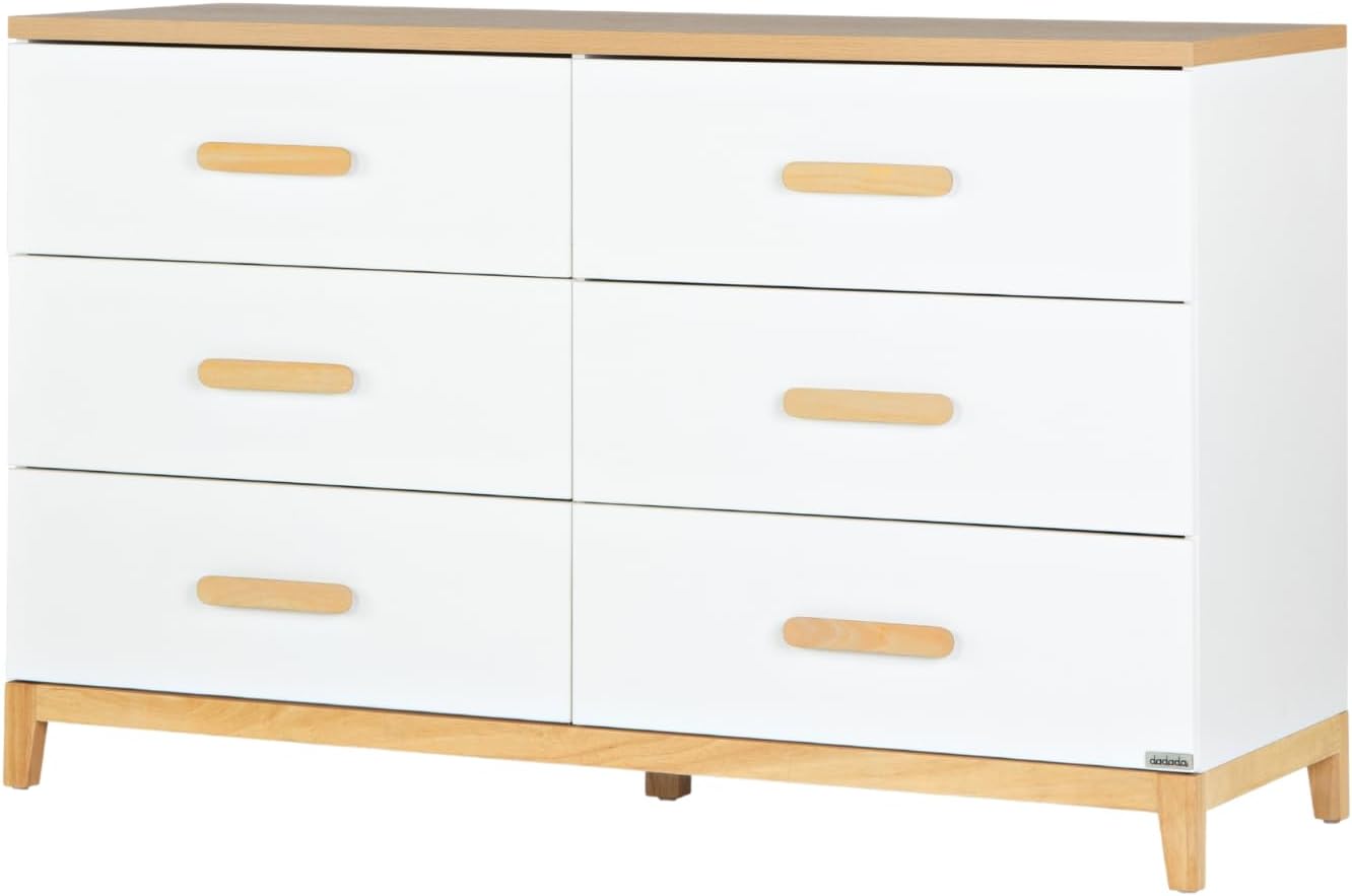 6 Drawer Dresser for Nursery - Modern Design, Deep Drawers