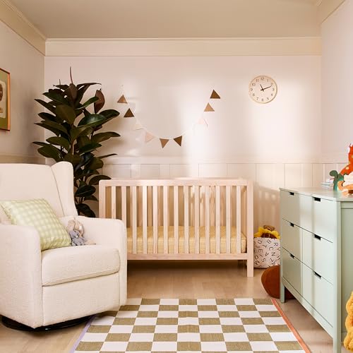 4-in-1 Convertible Baby Crib with Adjustable Mattress Heights
