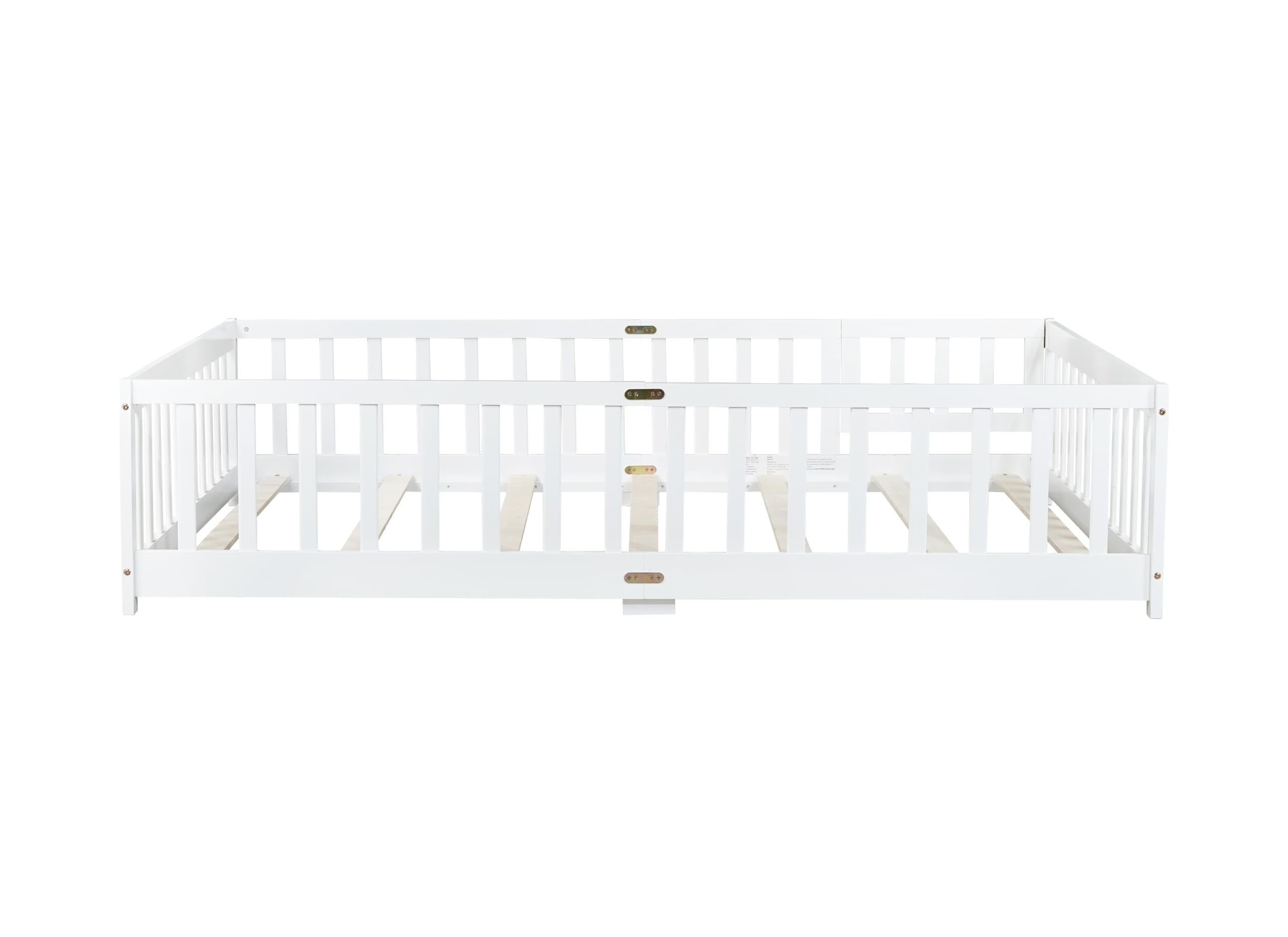 Full Size Floor Bed with Fence and Door