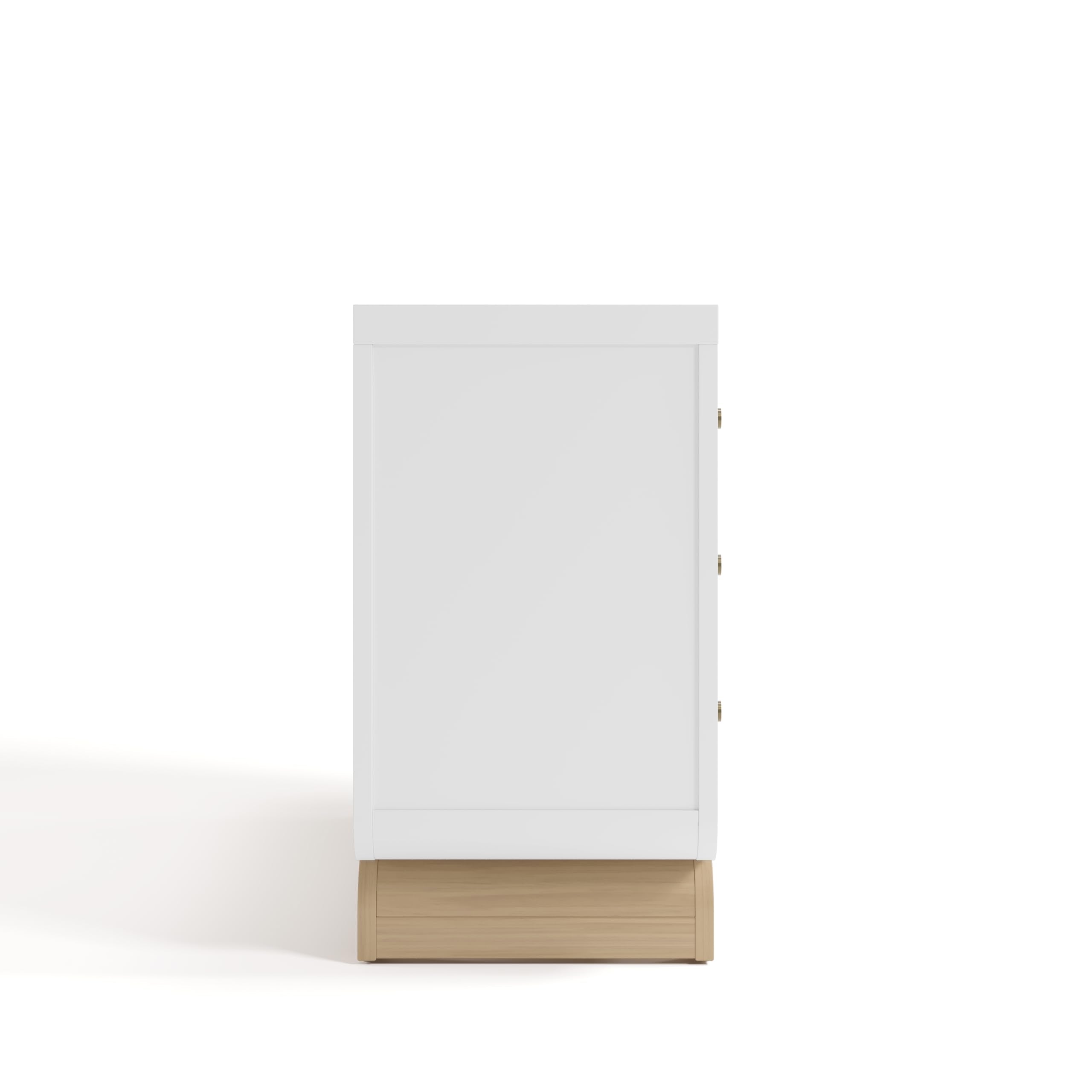 Santorini 6 Drawer Double Dresser (White with Driftwood)