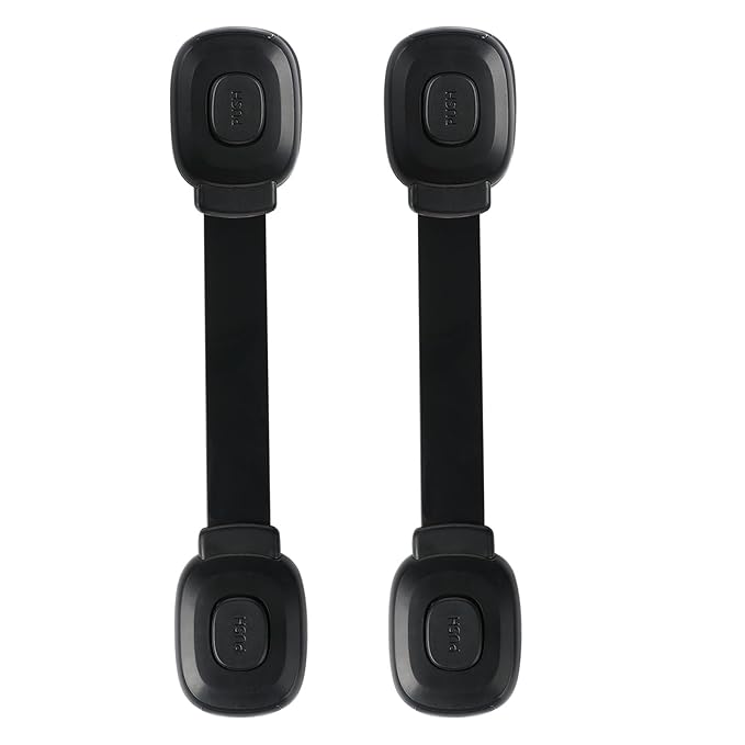 Baby Cabinet Locks, Child Safety Cabinet Proofing -Child Safety Strap Locks Adhesive