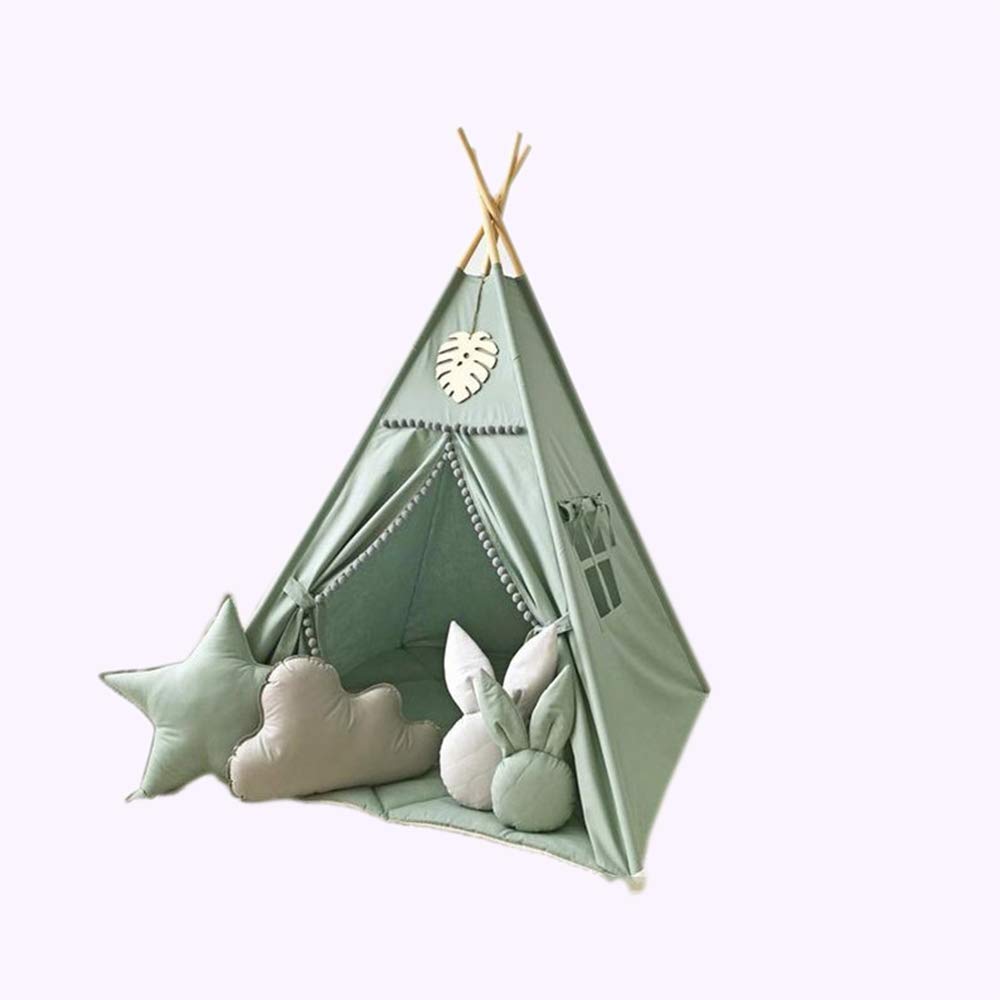 Kids Teepee Tent with Pom Pom Indoor Play House