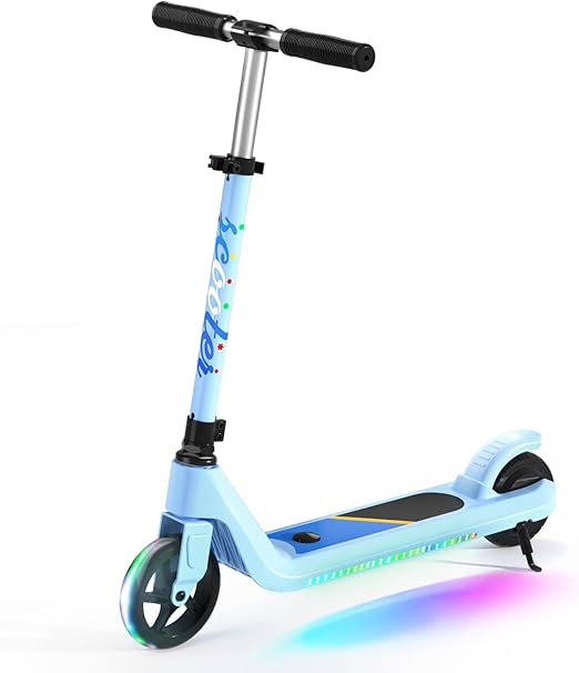Electric Scooter for Kids Age of 6-9, Kick-Start Boost Scooter with Adjustable Speed