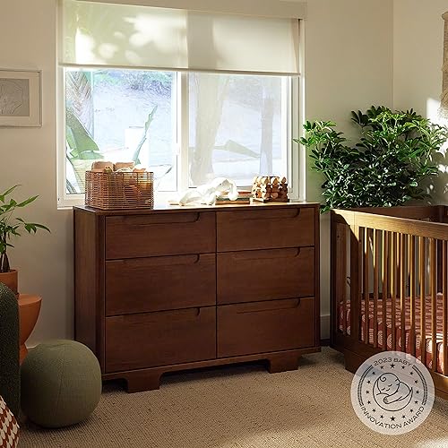 6-Drawer Dresser with Arched Feet and Curved Hand Grooves