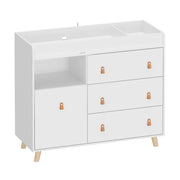Baby Dresser Changing Table with Drawers,Shelf,Hidden Laundry