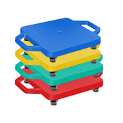 4 Pack Sports Floor Scooter with Handles, Sitting Scooter Board for Kids