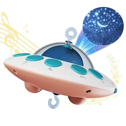 Baby Crib Mobile with Music and Lights, Mobile for Crib with Remote Control