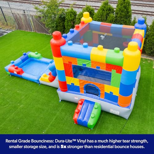 Commercial Inflatable Bounce House Water Slide Combo with Basketball Hoop