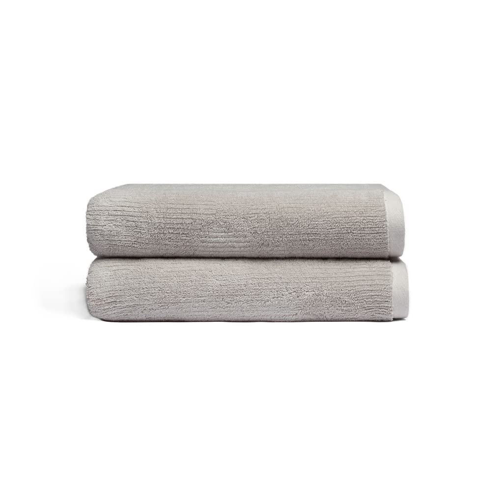 Earth Ribbed Bath Towel Set - 60% Cotton 40% Viscose from
