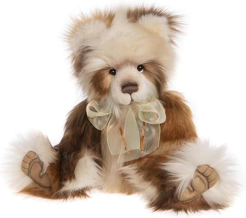 Annie Versary | 2023 Long Plush Fluffy Brown and Beige Teddy Bear