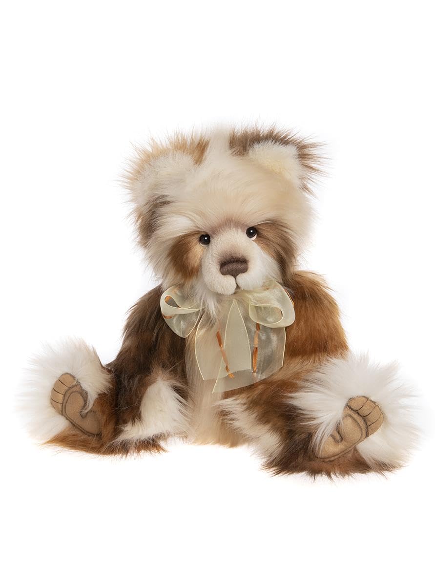 Annie Versary | 2023 Long Plush Fluffy Brown and Beige Teddy Bear