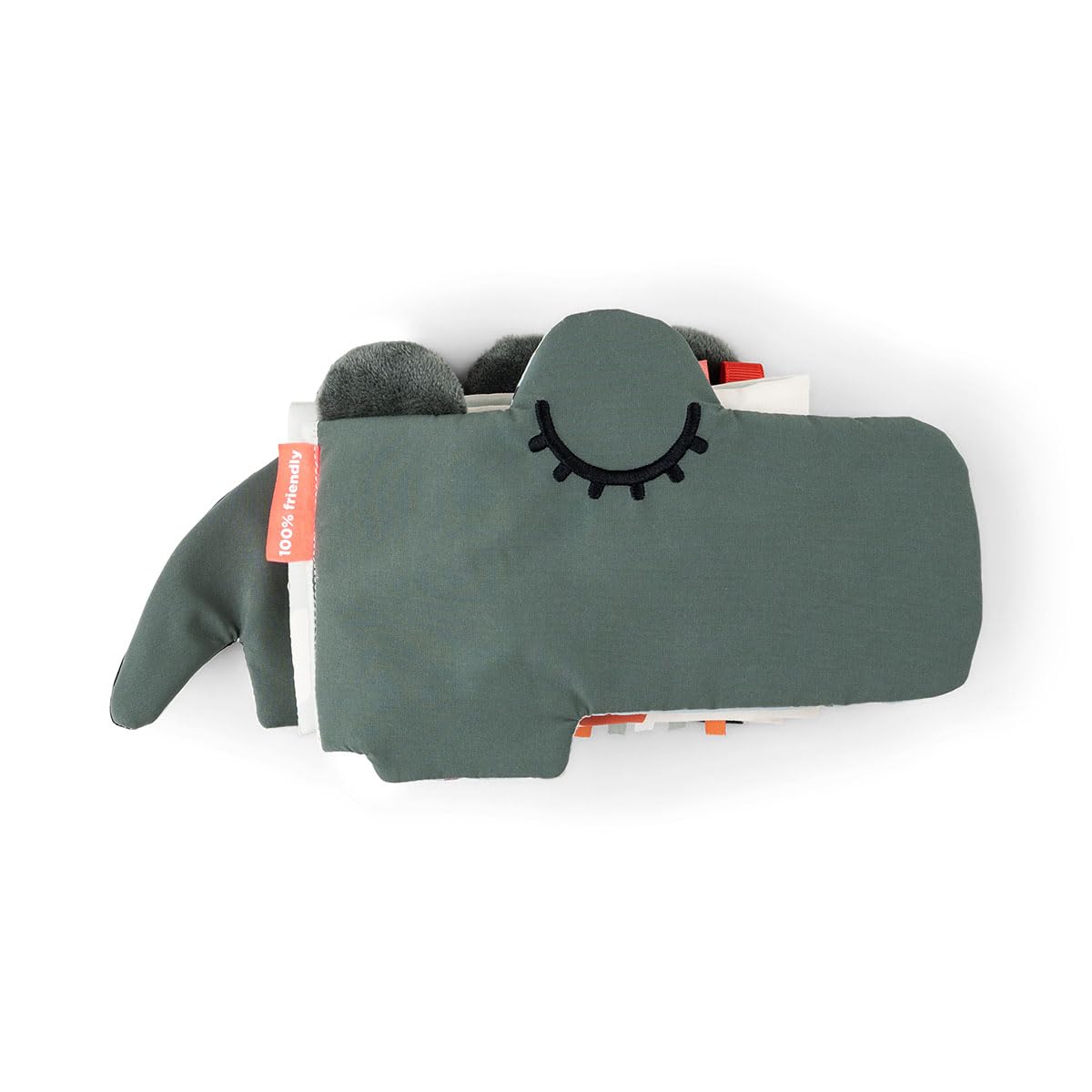 Tummy Time Activity Toy with Fold-Out Soft Book Croco Green