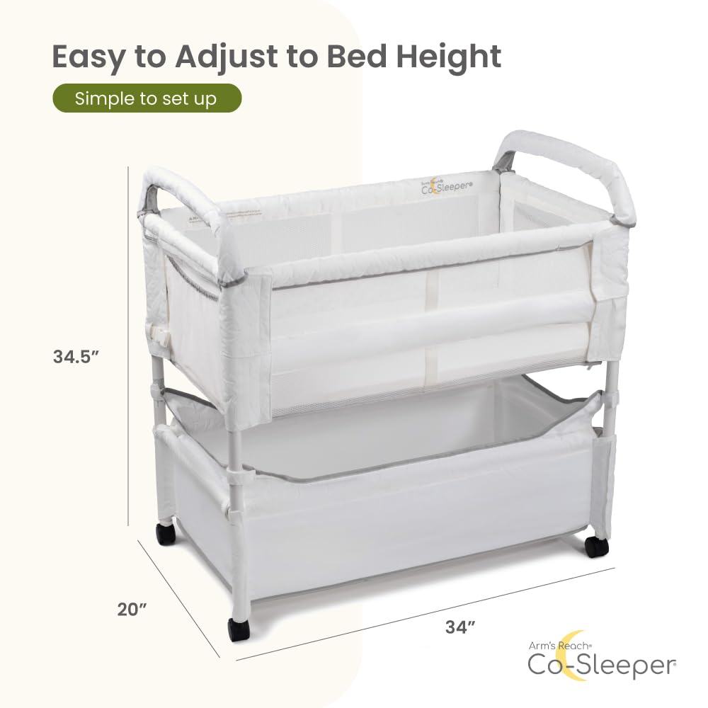 Bedside Bassinet with Mesh Panels