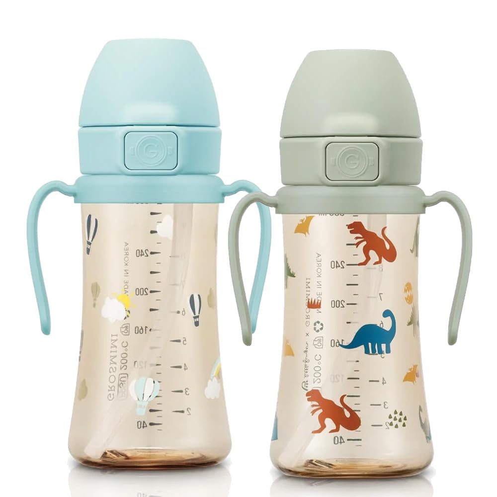 Flip Top Spill Proof Sippy Cup, PPSU, BPA Free, 10 oz, Stage 2 Straw