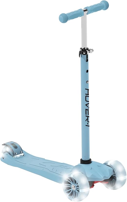 Solaris Kick Scooter with Multicolor Wheel Lights, 4.5” Front Wheels, Rear Foot Brake