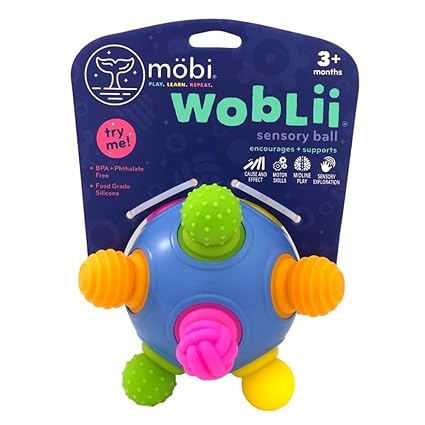 Gumlii Sensory Teether Toy - Rattle Baby Teething Toy, Food Grade Silicone Newborn