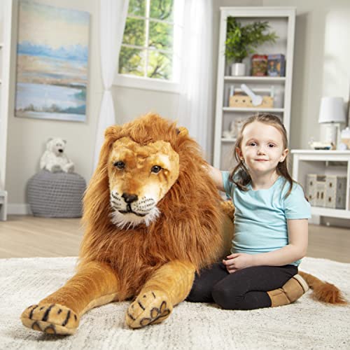 Giant Lion - Lifelike Stuffed Animal (Over 6 feet Long)