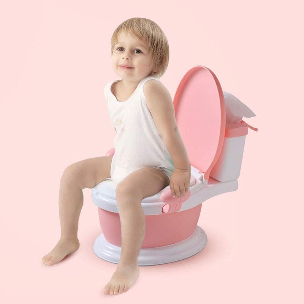 MWUCAIXIA Children's Simulation Toilet Realistic Potty Training Toilet Looks and Feels Like an Adult Toilet Easy to Empty and Clean