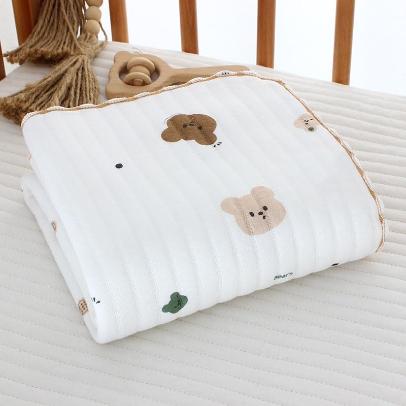 3 Layer Cotton Baby Blanket Warm Toddler Quilt Lightweight Baby