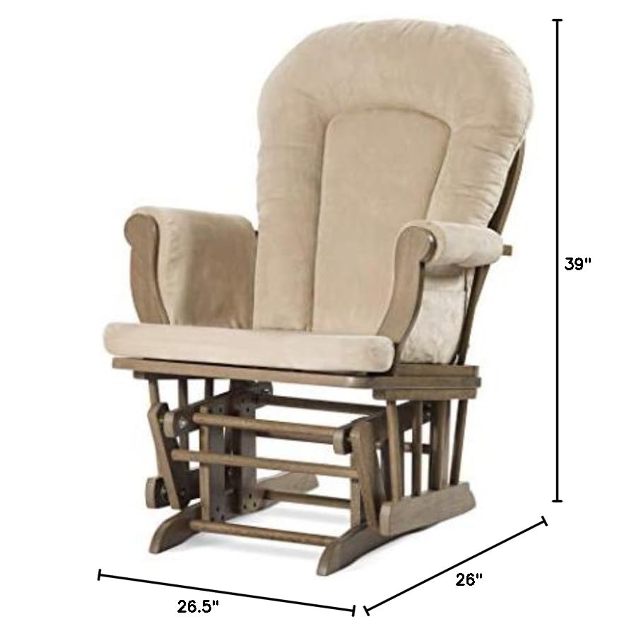 Nursery Glider and Ottoman Set with Storage Pockets