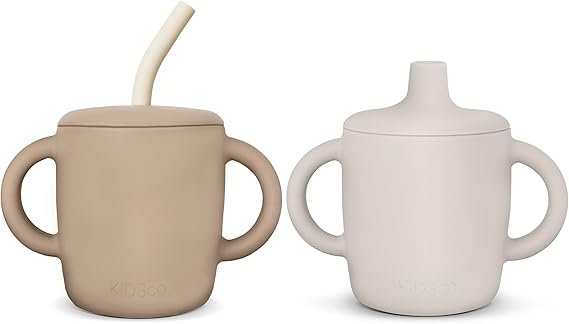 Silicone Sippy Cups with Easy Grip Transition Handles