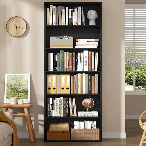 6-Tier Open Bookcase Storage Shelf