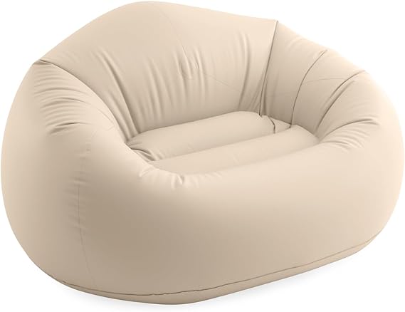 68579EP Beanless Bag Inflatable Lounge Chair: Corduroy Textured Flocking