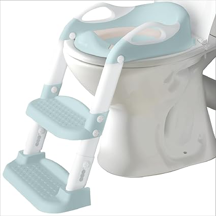Potty Training Seat with 2 Step Ladder for Toddlers - Soft Cushioned