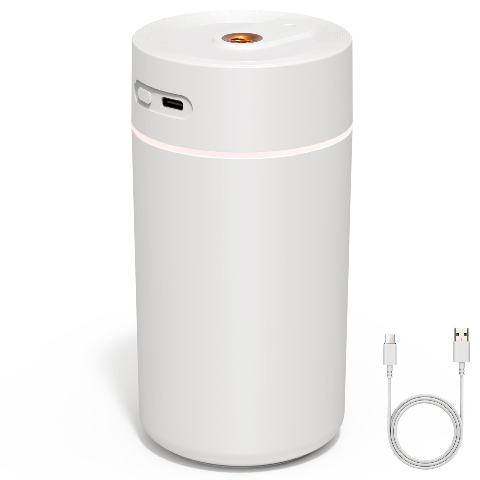 Car Star Projection Humidifier with 360ml Tank, Portable USB Powered Cool Mist Diffuser