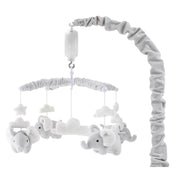 Crib Mobile for Girls or Boys - Soft Grey Musical Baby Crib Mobile