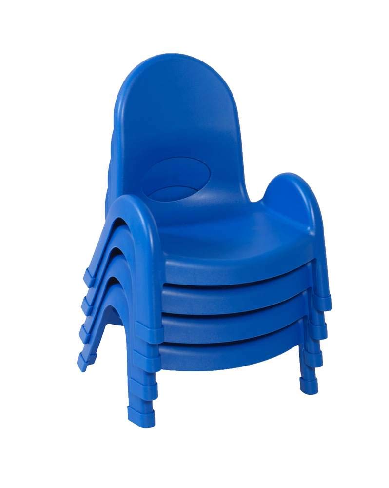 Value Stack 5" Child Chair, Royal Blue, 4 Pack, Stackable