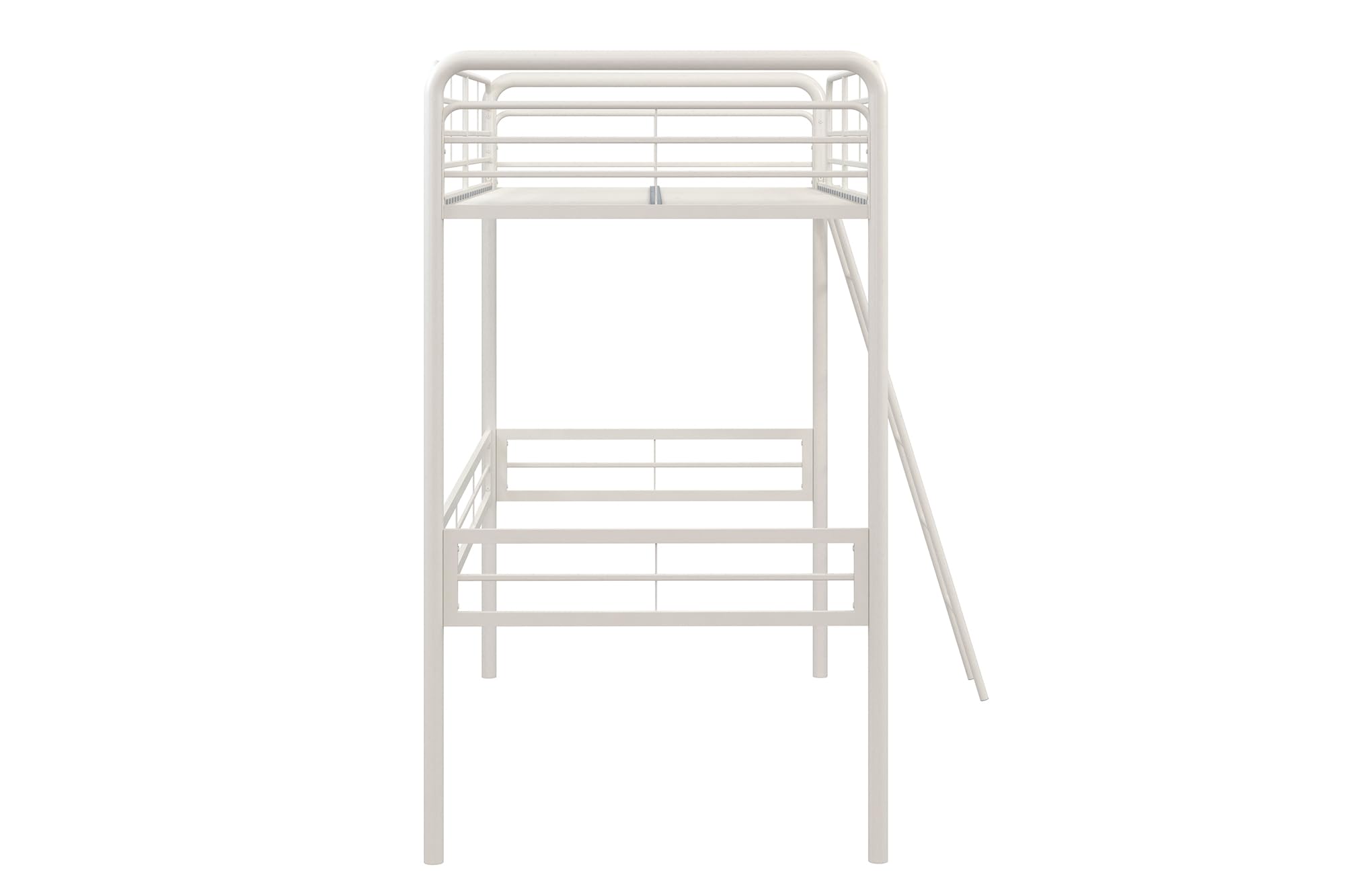 Tommy Twin Metal Loft Bed, Off White